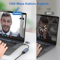 INCA IUTP-01T USB 3.0 TYPE-C 3.1 ETHERNET RJ45 1000MBPS ALUMINYUM KASA eth usb typ c